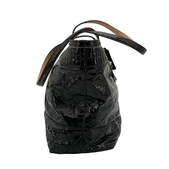 Coach Poppy Daisy Liquid Gloss Black Shoulder Bag Tote 18674 - Picture 2 of 16